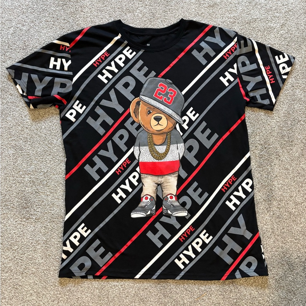 Bailey Apparel Launder Hype Black and Red Bear Graphic Tee